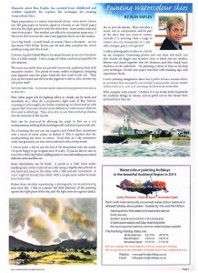 Watercolour New Zealand publishes Ron Esplin's Article on Watercolour Skies
